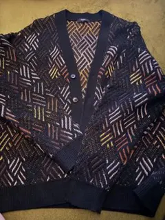 BEAMS HEART 幾何学模様 カーディガン