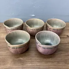 3F 創作湯呑み 釉薬 5客セット 茶器 陶器 和食器 湯のみ 湯飲み 茶道具