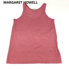 【日本製】MARGARET HOWELL　薄手カットソータンクトップ　レッドのサムネイル