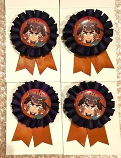 鬼滅の刃 ハロウィン コサージュ風缶バッジ 悲鳴嶼行冥