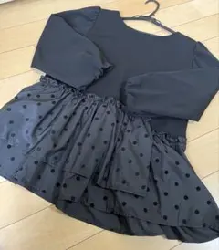 ドット　チュニック　長袖　ブラウスのサムネイル