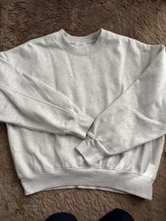 グレー　裏起毛トレーナー