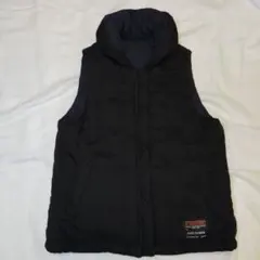 BACK NUMBER ダウンベスト ブラック /ネイビー リバーシブル　M