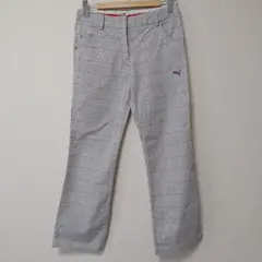 PUMA プーマ グレー グレンチェック テーパード　ゴルフ　パンツ　Ｌ