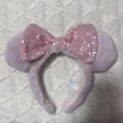 ミッキー耳カチューシャ 薄紫色