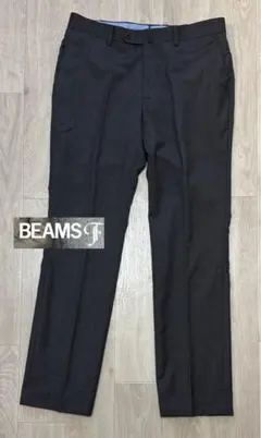 BEAMS F スラックス パンツ 46 チャコールグレー ウール100%春夏のサムネイル