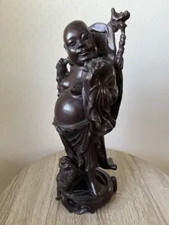 布袋様 置物 木製