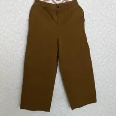 MUJI ワイドパンツ ブラウン M