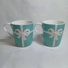 Tiffany ブルーリボンボックス マグカップ ペアセット