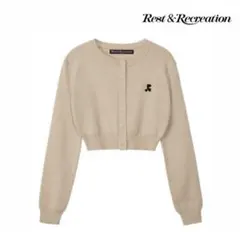 Rest & Recreation ベージュ クロップドカーディガン
