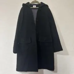 22 OCTOBRE ロングコート フード付 ウール混 カシミア混 黒 38 - メルカリ