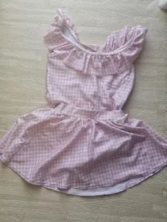 セパレート水着　ピンクチェック　140
