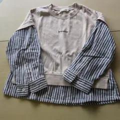 重ね着風長袖カットソーとパンツセット　サイズ110