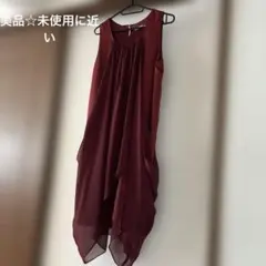 美品アルファベッツアルファベット⭐︎ドレス結婚式パーティー☆レッド⭐︎フリーサイズのサムネイル