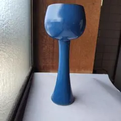 陶器製 ブルー フラワーベース 花瓶のサムネイル