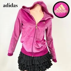 00s y2k 平成ギャル adidas フルジップパーカー トレフォイル刺繍