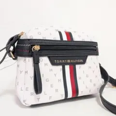 Tommy Hilfiger ショルダーバッグ トリコロールロゴ ホワイト 総柄