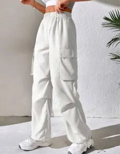 SHEIN シーイン カーゴパンツ ホワイト 白