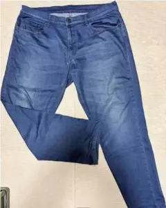 UNIQLO ストレッチデニム W36 メンズ テーパード ネイビー大きいサイズ