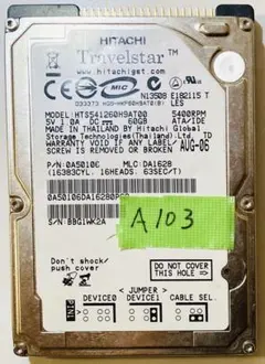 [検査済]2.5インチ IDE HITACHI 60GB HDD