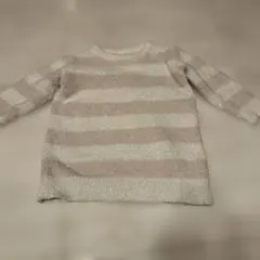 ジェラピケ　100-110 ピンクホワイト　ボーダー　ニット