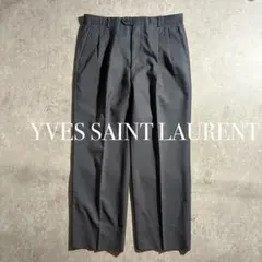 イヴ・サンローラン　2タック トラウザー　スラックス パンツ　L相当のサムネイル