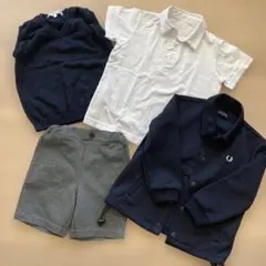 小学校受験本番用　120 ポロシャツ ショートパンツセット