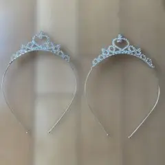 シルバー ハート型ティアラ【当日発送可】