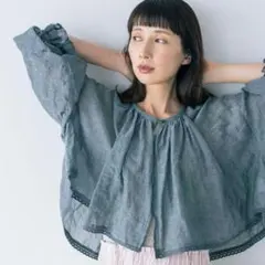 2025完売商品【kazumi×Samansa Mos2】ケープ付ボレロ　黒