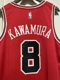 ☆未開封、☆未使用 河村勇輝 8 赤シカゴブルズ Lサイズ タグ付き限定