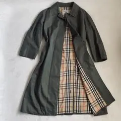 Burberrys 玉虫色 バルマカーンコート ラグランノバチェック M