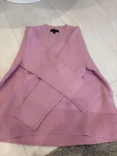 バナナリパブリック　ピンク クルーネック 長袖セーター