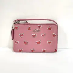 COACH コーチ／リストレット ポーチ ハート柄 ピンク