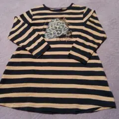 mezzo piano ストライプ長袖カットソー 120