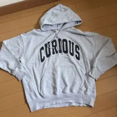 WEGO CURIOUSロゴ パーカー Mサイズ グレー