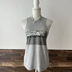 ab♦︎アディダスステラマッカートニー ロゴタンク　グレー　XS