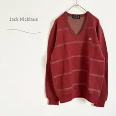 ジャックニクラウス　長袖　ニット　ゴールデンベア　ゴルフ　Ｖネック　ボーダー