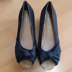 オープントゥパンプス 約25.5cm