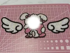 【現品】デコうちわ デコパーツ ストーン 羽