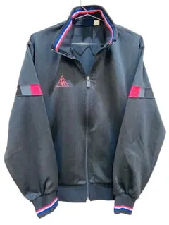美品le coq sportif ジャージ 上 M ブラック ロゴ トリコロール