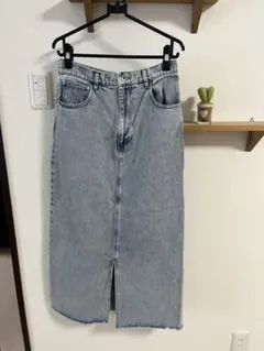 LEPSIM ライトブルーデニムタイトスカート Lサイズ