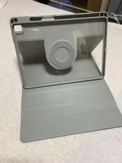 iPad用スタンド機能付きグレーケース