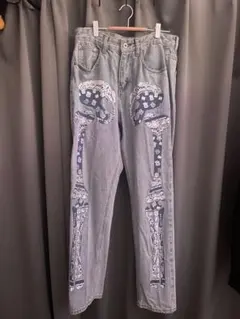 LABUBUデニム ワイドパンツ y2k ストリート バギーデニム M - メルカリ
