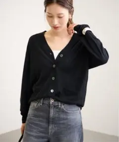 【FRAMeWORK】イタリアヤーン basic Vネックカーディガン