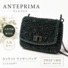 美品✨アンテプリマ ルッケット ワイヤーバッグ ネイビーブラック 4way