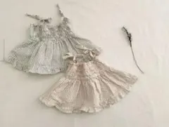 valubebe ストライプ キャミソールブルマセット　韓国子供服
