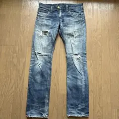 Lee ダメージストレートジーンズ swag fti