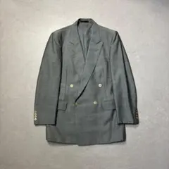美品 バーバリーロンドン 紺ブレ 金ボタン ダブルジャケット モヘヤ混