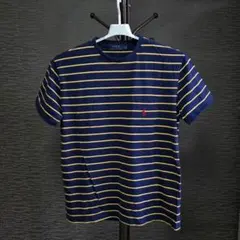 【超美品】ポロ ラルフローレン ボーダー Tシャツ S （L相当） ポニー赤刺繍