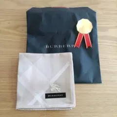 BURBERRY チェック柄ハンカチ ベージュ